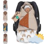 Wikkeldeken voor babyzitje, 100% Oeko-Tex-materialen, ideaal voor herfst en winter, bloemengroen (Made in EU), babydeken voor kinderzitje of kinderwagen, behaaglijke deken voor bab