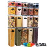 20PCS Voedselopslagcontainers met Deksels, Luchtdichte Plastic Voedselcontainers, 100% Lekvrij, Reuasable & Vaatwasser, Keuken & Pantry Organisatie