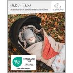 Wikkeldeken voor babyzitje, 100% Oeko-Tex-materialen, ideaal voor herfst en winter, bloemengroen (Made in EU), babydeken voor kinderzitje of kinderwagen, behaaglijke deken voor bab