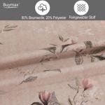 Beddengoed 200 x 200 cm, 80% katoen, 20% polyester, 3-delige dekbedovertrekset, 200 x 200 cm met 2 kussenslopen van 80 x 80 cm, Öko-Tex katoenmix met ritssluiting