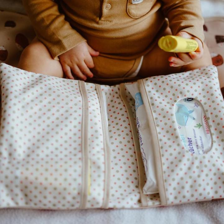 Luiertas Organizer En Make-up tas 2 in 1 - Kleine Luiertas Voor Onderweg Mama's Luiers Crème Doekjes Baby-organizer (Urchin)