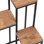Plantenstandaard Ameland 67x34x34 cm zwart en houtkleurig