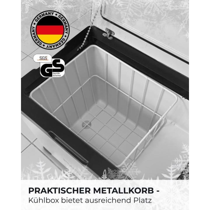 - Elektrische koelbox, compressor-vriesbox tot -20 graden, koelbox auto, campingkoelkast, powerstation om te koelen, 12 V, 230 V, 50 liter