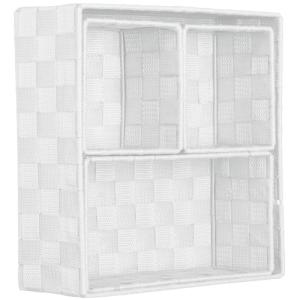 Set van 4 decoratieve in rotanlook (wit)
