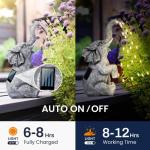 Olifantenbeeldje, tuindecoratie, irrigatieolifant, figuur op zonne-energie, LED-verlichting, cadeaus voor vrouwen, verjaardagscadeaus voor vrouwen, olifantendecoratie voor terras,
