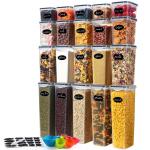 20PCS Voedselopslagcontainers met Deksels, Luchtdichte Plastic Voedselcontainers, 100% Lekvrij, Reuasable & Vaatwasser, Keuken & Pantry Organisatie