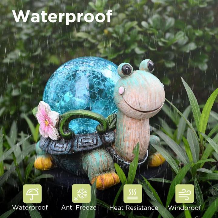 Beeldjes, schildpadbeeld op zonne-energie, tuingazondecoratie, schildpadbeeld, gebruikt voor binnenplaats, balkon, binnenplaats, decoratie, tuingeschenken, geschenken voor vrouwen,