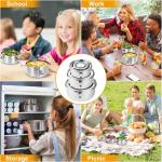 Premium roestvrij stalen voedselopslag containers 304 graden The Original, lekvrij, luchtdicht, geurbestendig - perfect voor campingtrips, lunches, soups, salades