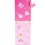Kindermeetlat, hout, roze, prinsessen voor meisjes, kinderkamer