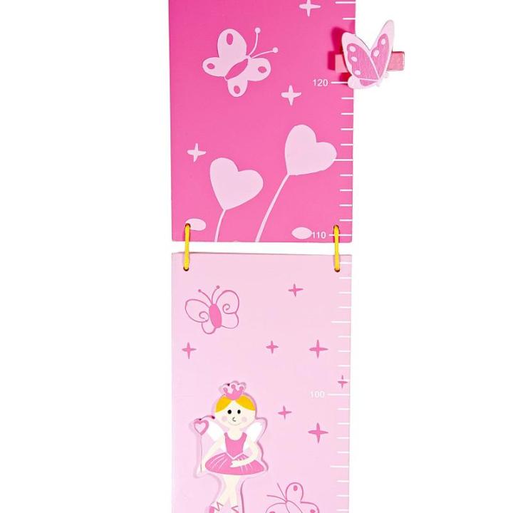 Kindermeetlat, hout, roze, prinsessen voor meisjes, kinderkamer