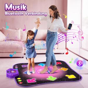 Dansmat Kids Light 8 Pijpen, Bluetooth Mode, Meisjescadeau