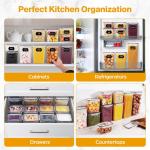 20PCS Voedselopslagcontainers met Deksels, Luchtdichte Plastic Voedselcontainers, 100% Lekvrij, Reuasable & Vaatwasser, Keuken & Pantry Organisatie