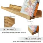 Handgemaakte set van 2 zwevende wandplanken, rustieke houten planken met lip, kinderboekenplanken, foto en fotorek voor slaapkamer, woonkamer, badkamer, keuken, kantoor (natuurlijk