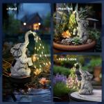 Olifantenbeeldje, tuindecoratie, irrigatieolifant, figuur op zonne-energie, LED-verlichting, cadeaus voor vrouwen, verjaardagscadeaus voor vrouwen, olifantendecoratie voor terras,
